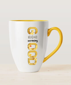 White Printed Coffee Mug